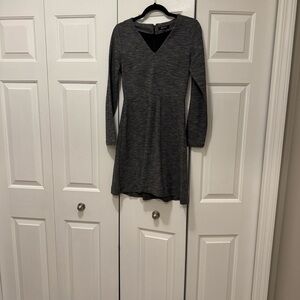 Madewell Bridgewalk V neck marled knit long sleeve dress size 4